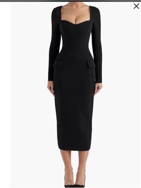 House of CB Ella Long Sleeve Midi Dress